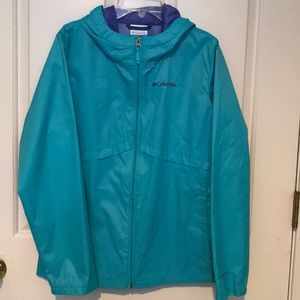 Columbia girls rain jacket large 14/16